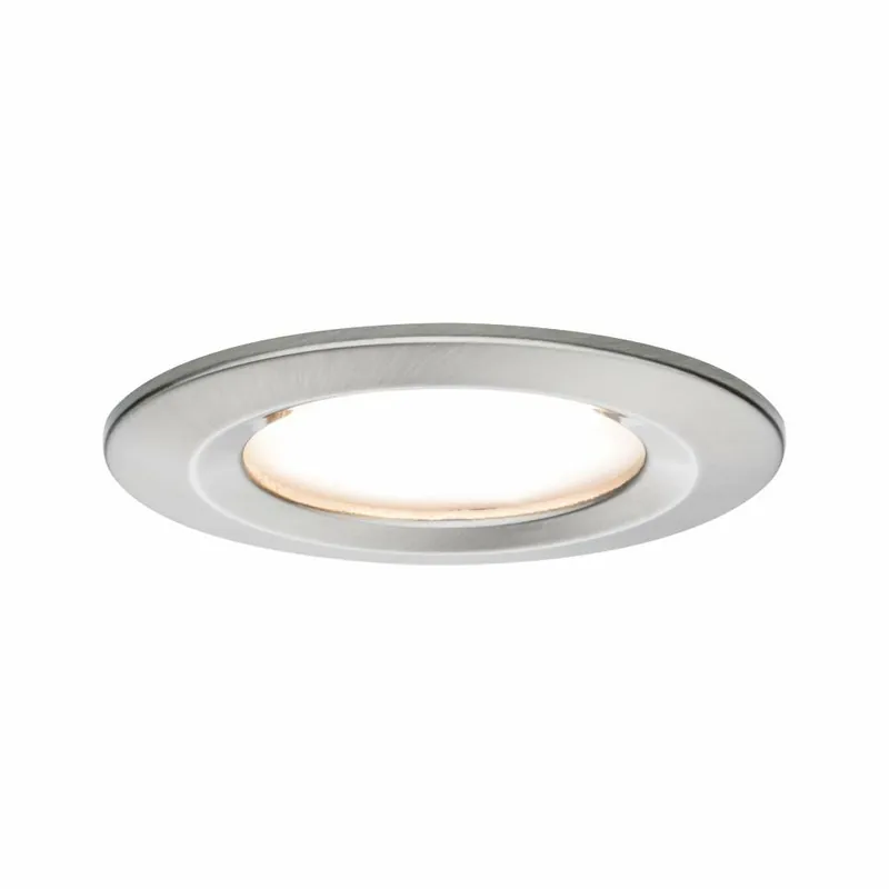 Paulmann LED Einbauleuchte Nova Coin rund 1x6W IP44 Eisen gebürstet dimmbar 3-step-dim 2700K 230V Mega-Angebot
