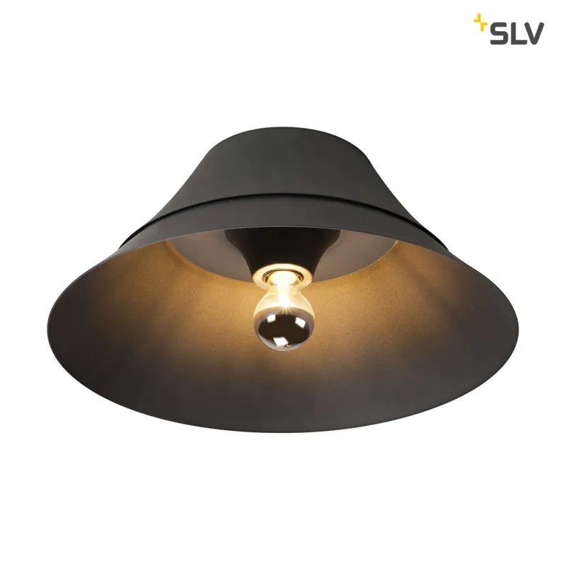 Schnäppchen SLV BATO 45 CW, Indoor Deckenaufbauleuchte, schwarz, E27, max. 60W