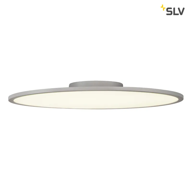 SLV PANEL 60 rund, LED Indoor Deckenaufbauleuchte, silbergrau, 4000K Highlight