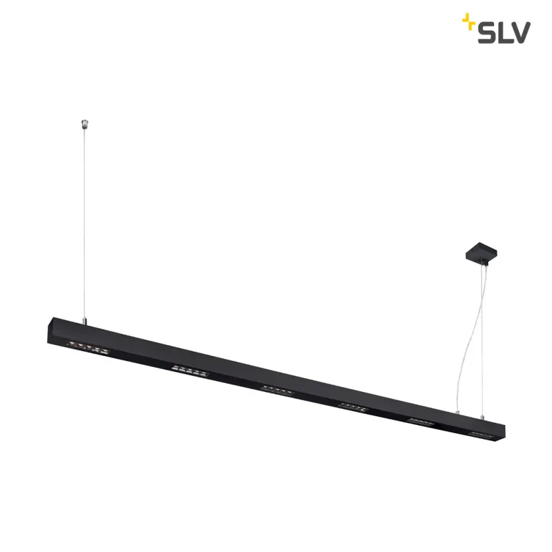 Neu SLV Q-LINE PD, LED Indoor Pendelleuchte, 2m, BAP, schwarz, 3000K