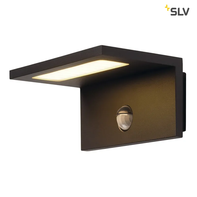 SLV LED SENSOR WL, LED Outdoor Wandaufbauleuchte, IP44, anthrazit, 3000K Billig