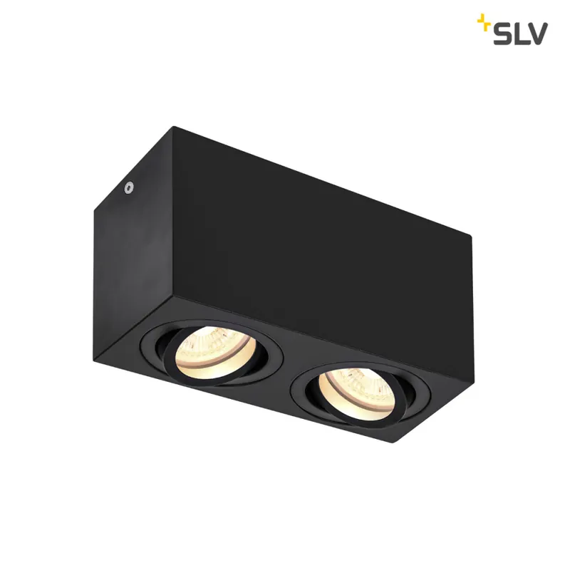 SLV TRILEDO Double, Indoor Deckenaufbauleuchte, QPAR51, schwarz, max 10W Saisonangebot