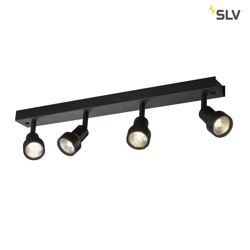 Online Kaufen SLV PURI CW, Indoor Wand- und Deckenaufbauleuchte, quad, QPAR51, schwarz, 4x50W