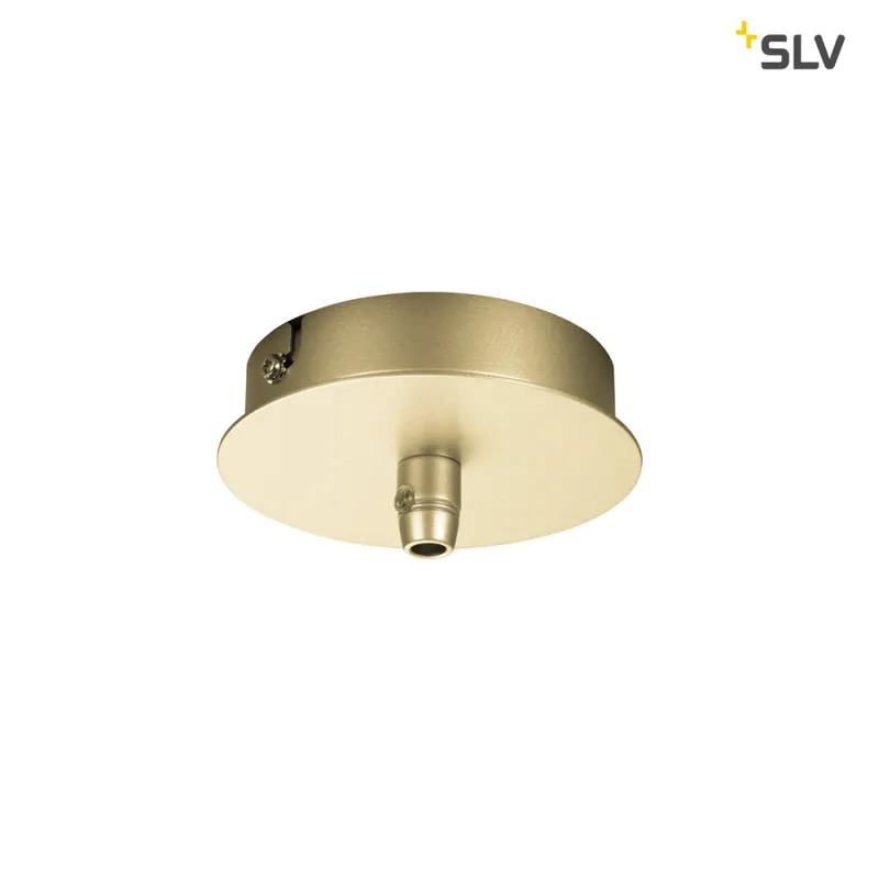 SLV FITU single Rosette, soft gold Solange Der Vorrat Reicht
