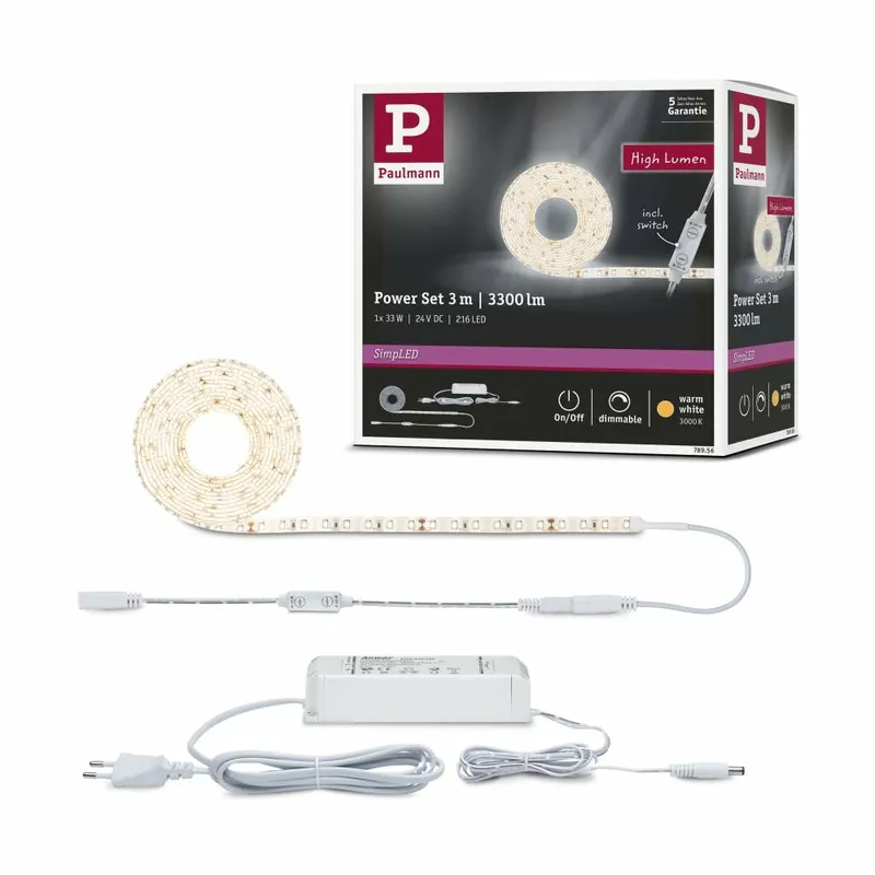 Top-Seller Paulmann SimpLED Power Strip Set 3m Warmweiß 33W