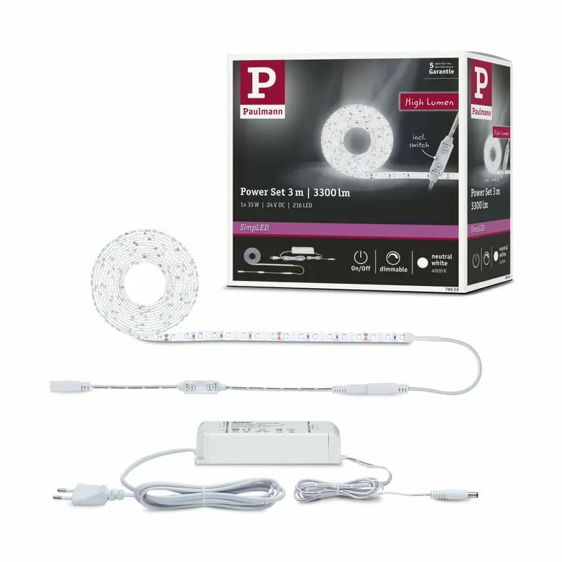 Paulmann SimpLED Power Strip Set 3m Neutralweiß 33W Top-Preis