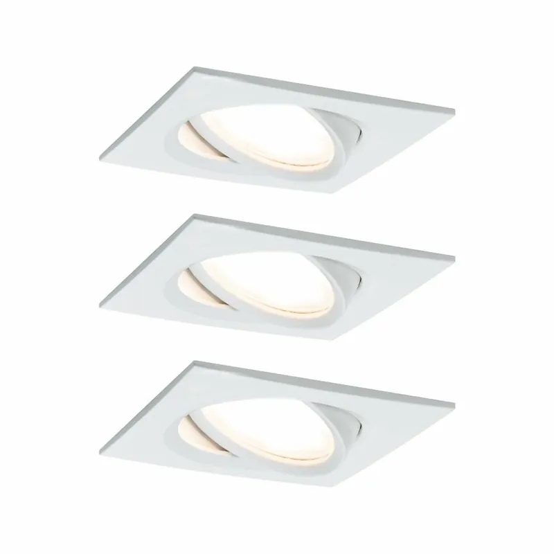 Neuheit Paulmann Einbauleuchte LED Nova Plus eckig 3x6,8W Weiß matt