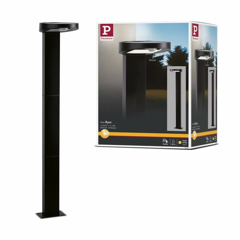 Paulmann Outdoor Solar Pollerleuchte Ryse Anthrazit Letzte Chance