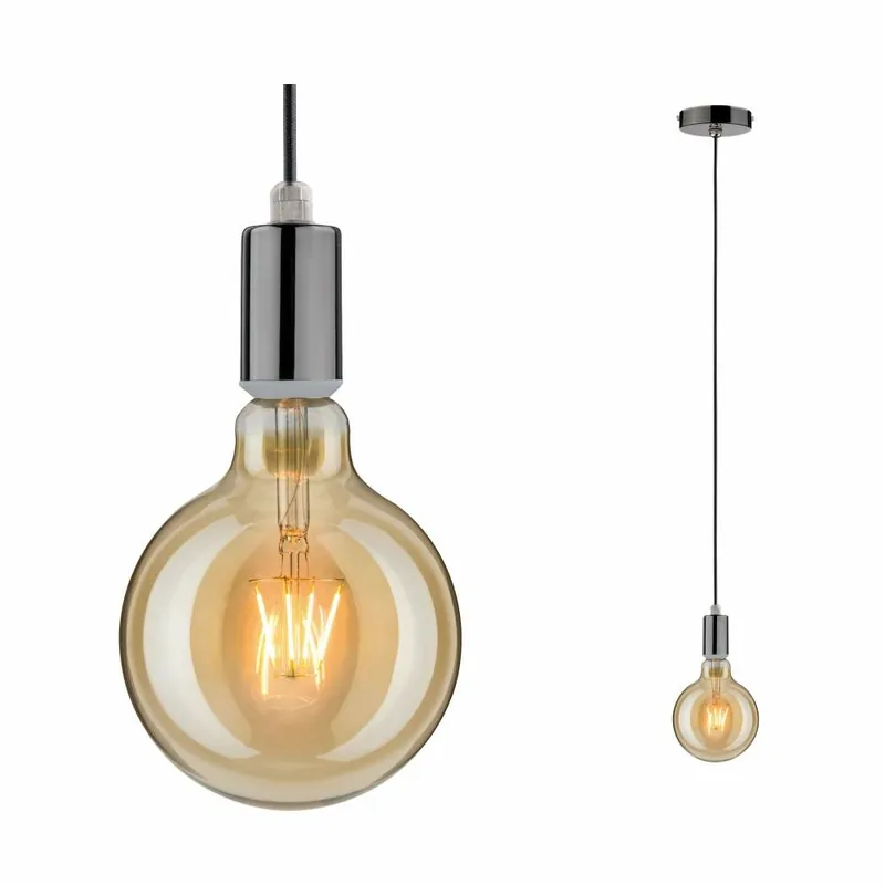 Super-Preis Paulmann Pendelleuchte Larus IP44 E27 max. 60W Schwarzchrom dimmbar