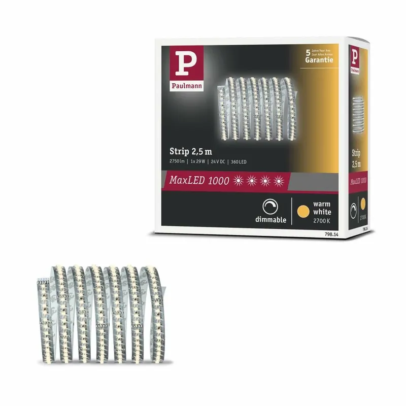Paulmann MaxLED 1000 Strip unbeschichtet 2,5m Warmweiß Ausverkauf