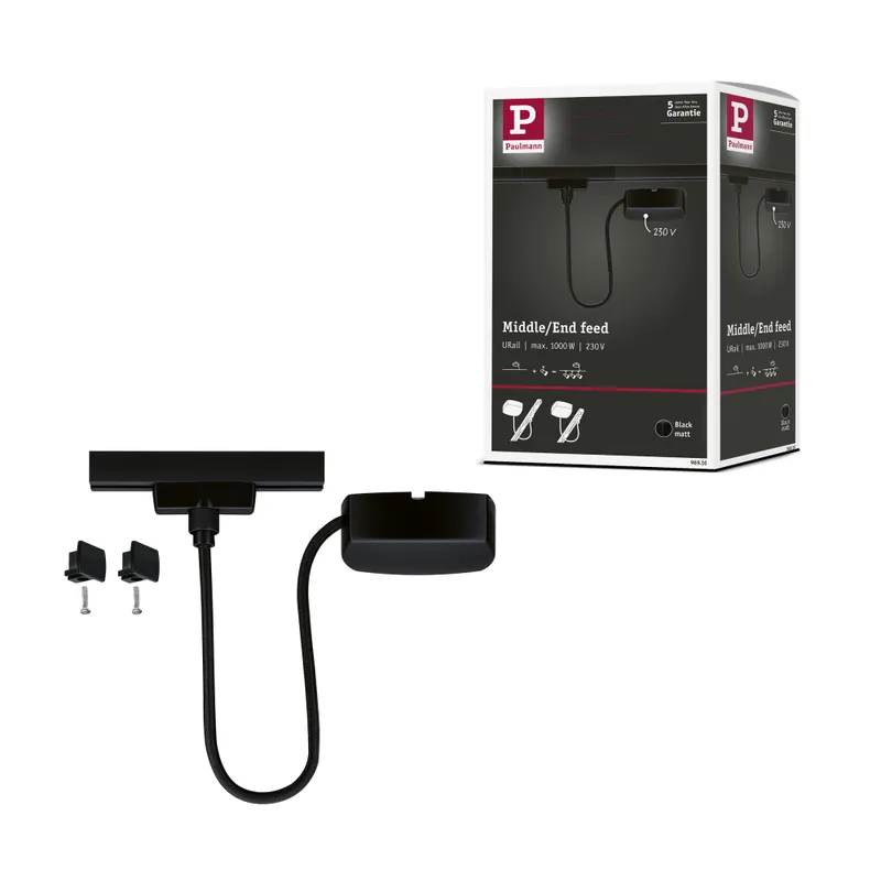 Paulmann URail Einspeisung Kabel 1m Schwarz matt max. 1000W Begrenztes Angebot