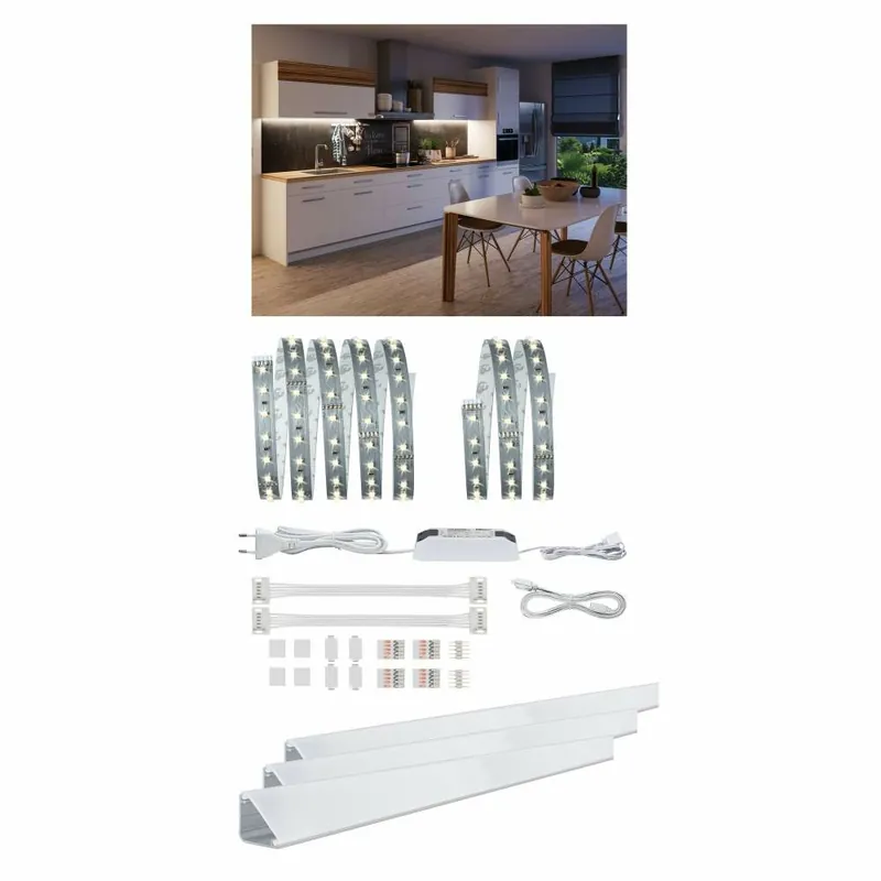 Bestpreis Paulmann Function Bundle MaxLED 500 Set Küche Warmweiß