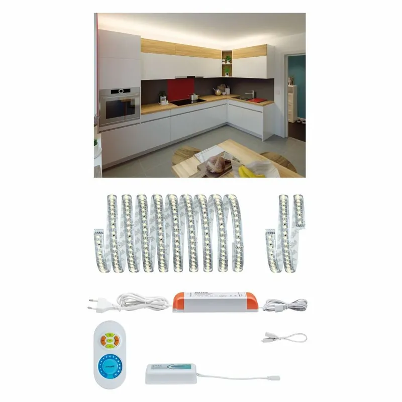 Paulmann Function Bundle MaxLED 1000 LED Strip Komplettset Küche 3m warmweiß beschichtet Must-Have