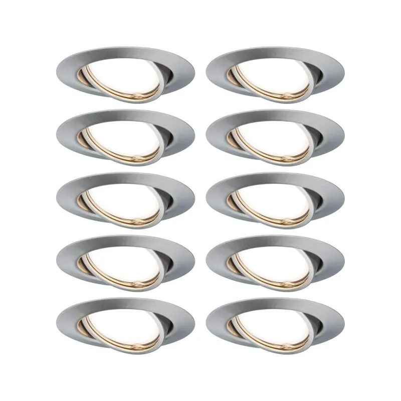 Paulmann Einbauleuchte LED Base rund max. 10x10W GU10 Eisen gebürstet Neue Ware