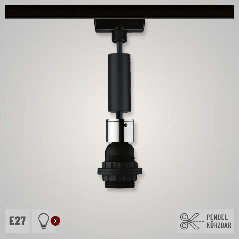 Versand Am Gleichen Tag Paulmann URail 2Easy Basic Pendel schwarz matt E27 max. 20W