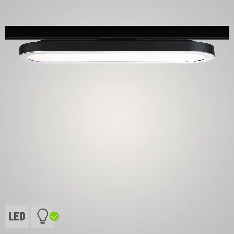 Knallerangebot Paulmann URail LED Panel Loop 7W 480lm 2700K schwarz matt chrom (LED fest verbaut)