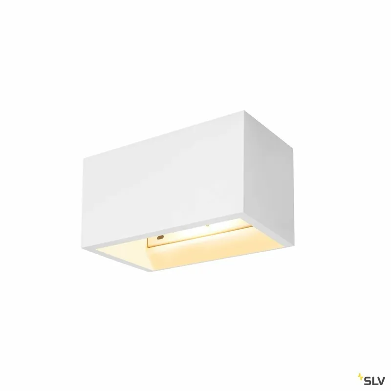 Zertifiziert SLV PLASTRA Indoor Wandleuchte aus Gips eckig weiß 1x R7s max. 20W