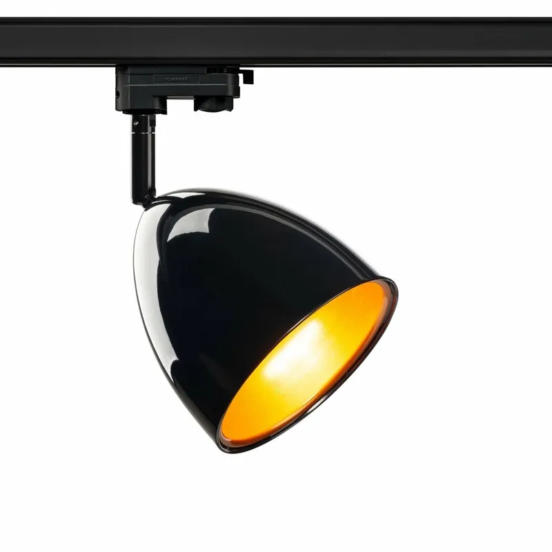 Finale Aktion SLV 3~ PARA CONE 14 QPAR51 3 Phasen System Leuchte schwarz/gold inkl. 3 Phasen-Adapter