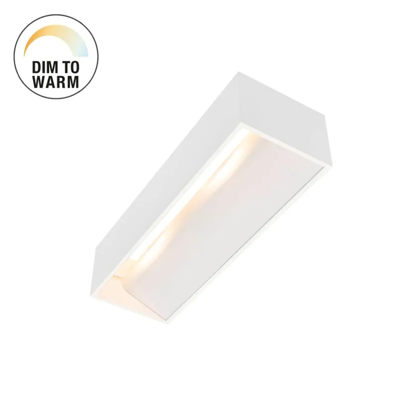 Kostenloser Versand SLV LED Wandleuchte LOGS IN L weiß mit Dim-To-Warm 2000-3000K 21W CRI 90 1390lm