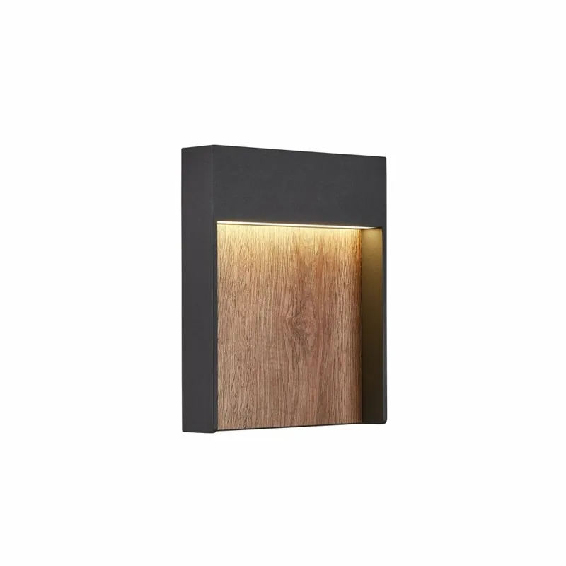 SLV FLATT Outdoor LED Wandaufbauleuchte 3000K IP65 anthrazit/braun Günstig