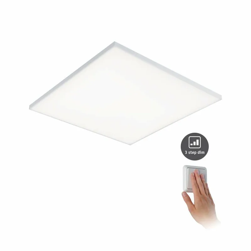 Sonderaktion Paulmann LED Panel Velora eckig 595x595mm 34W 3500lm 3000K Weiß matt 3-Step-Dim