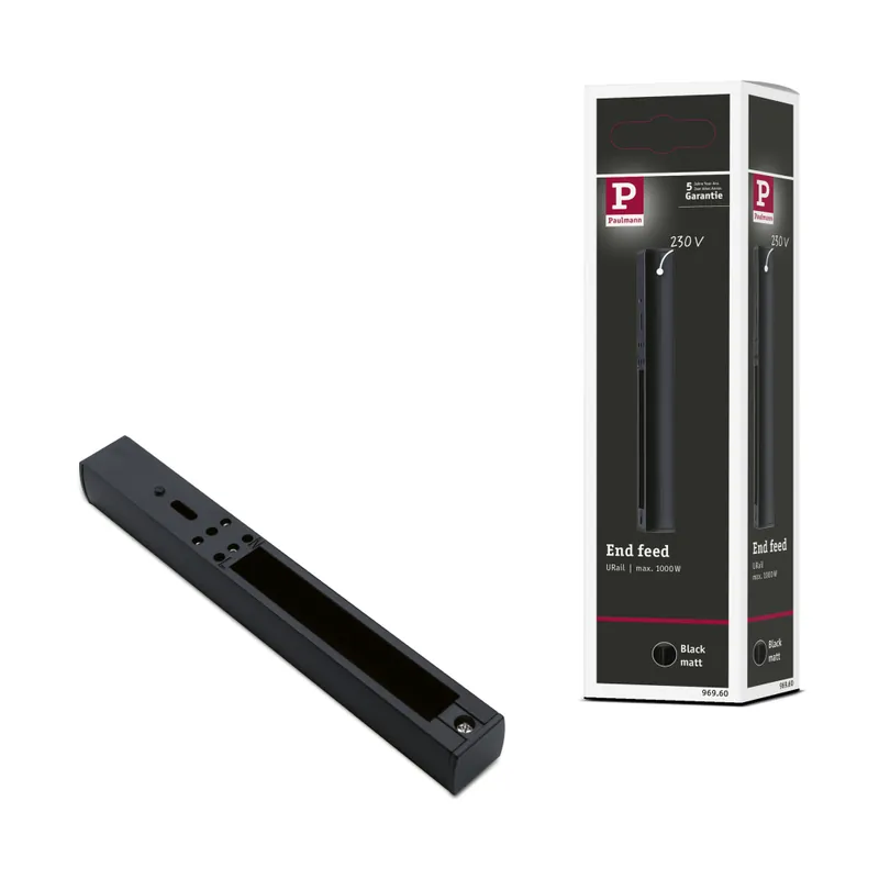 Markenware Paulmann URail Einspeisung Anfang/Ende Schwarz max. 1000W