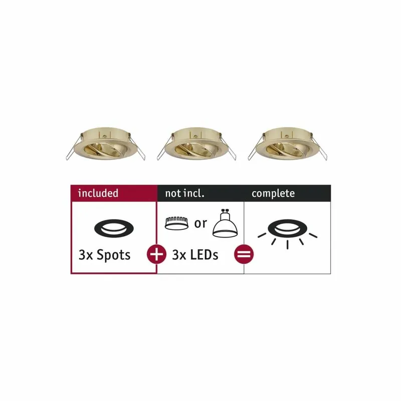 Bestseller Paulmann Einbauleuchte Choose Spot schwenkbar max. 10W Messing gebürstet 230V