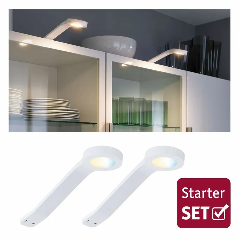 Top-Seller Paulmann Möbelleuchten Clever Connect Starter Set Mike Weiß matt 12V 2x2W TunableWhite 2.700K