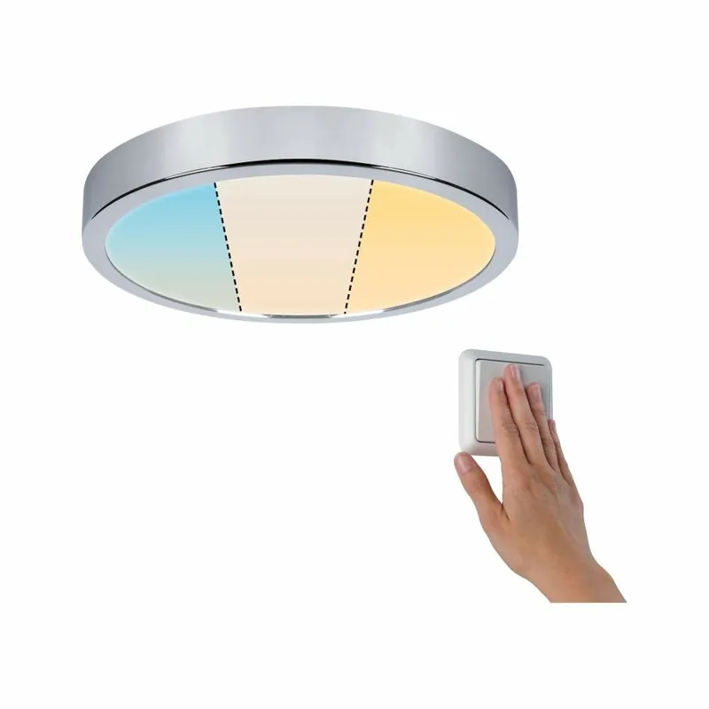 Paulmann LED Panel Aviar IP44 WhiteSwitch rund 300 18W 2.700K Chrom Kracherpreis