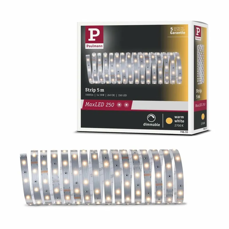 Sonderaktion Paulmann MaxLED 250 Strip unbeschichtet 5m Warmweiß