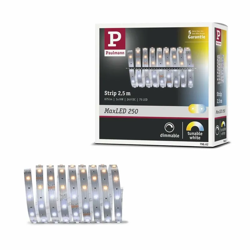 Heißes Angebot Paulmann MaxLED 250 Strip unbeschichtet 2,5m TunableWhite