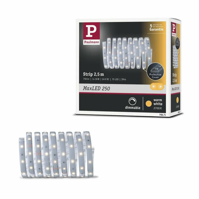 Kostenloser Rückversand Paulmann MaxLED 250 Strip beschichtet 2,5m IP44 Warmweiß Protect Cover