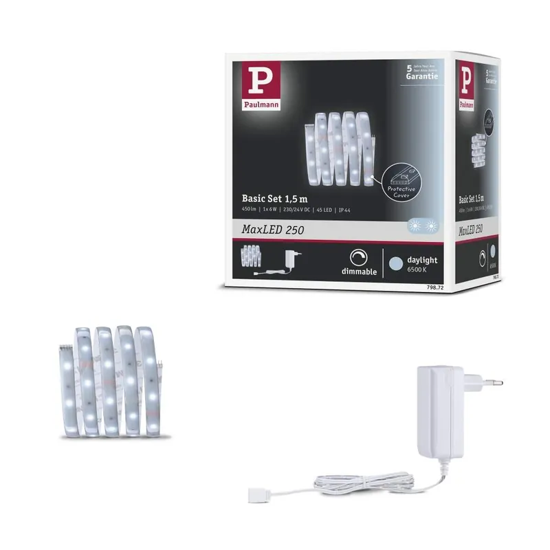 Paulmann MaxLED 250 Basisset beschichtet 1,5m IP44 Tageslichtweiß Protect Cover Schnäppchen