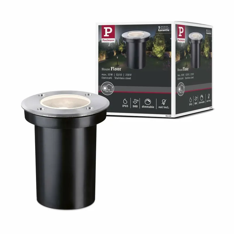 Kracherpreis Paulmann Bodeneinbauleuchte Floor Edelstahl IP65 GU10 110 ohne Leuchtmittel