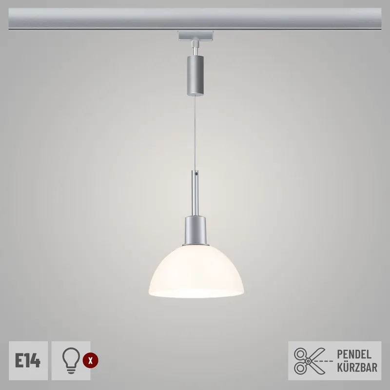 Paulmann URail Pendel Sarrasani Chrom matt Opalglas E14 230V Pendelhöhe einstellbar Direktkauf