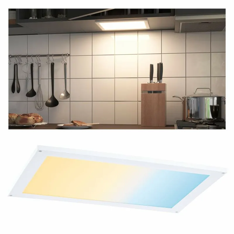 Paulmann Möbelleuchten Clever Connect Panel Flad Weiß matt 12V 6W Tunable White 2.700-6.500K Must-Have