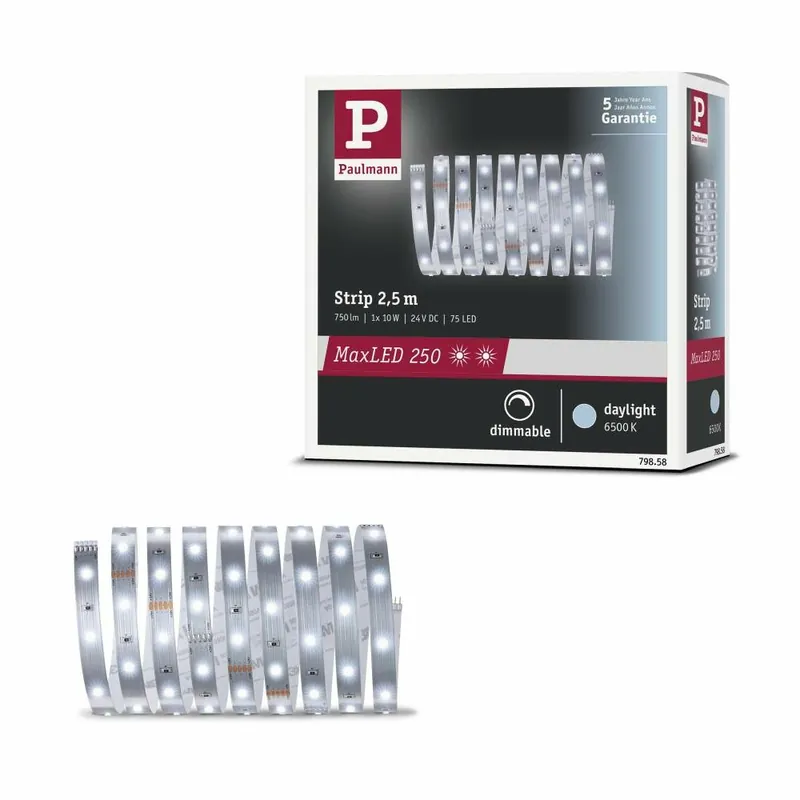 Paulmann MaxLED 250 Strip unbeschichtet 2,5m Tageslichtweiß Online Kaufen