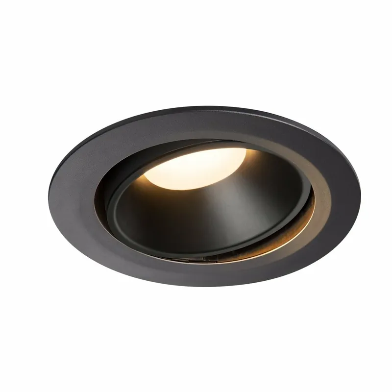 Expressversand SLV NUMINOS DL XL, Indoor LED Deckeneinbauleuchte schwarz/schwarz 3000K 55° kardanisch dreh- und schwenkbar