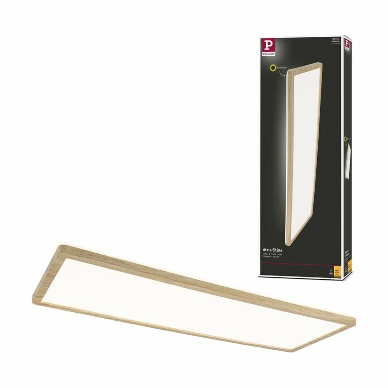 Direkt Vom Hersteller Paulmann LED Panel Atria Shine Backlight IP44 eckig 580x200mm 22W 2300lm 3000K Holzoptik