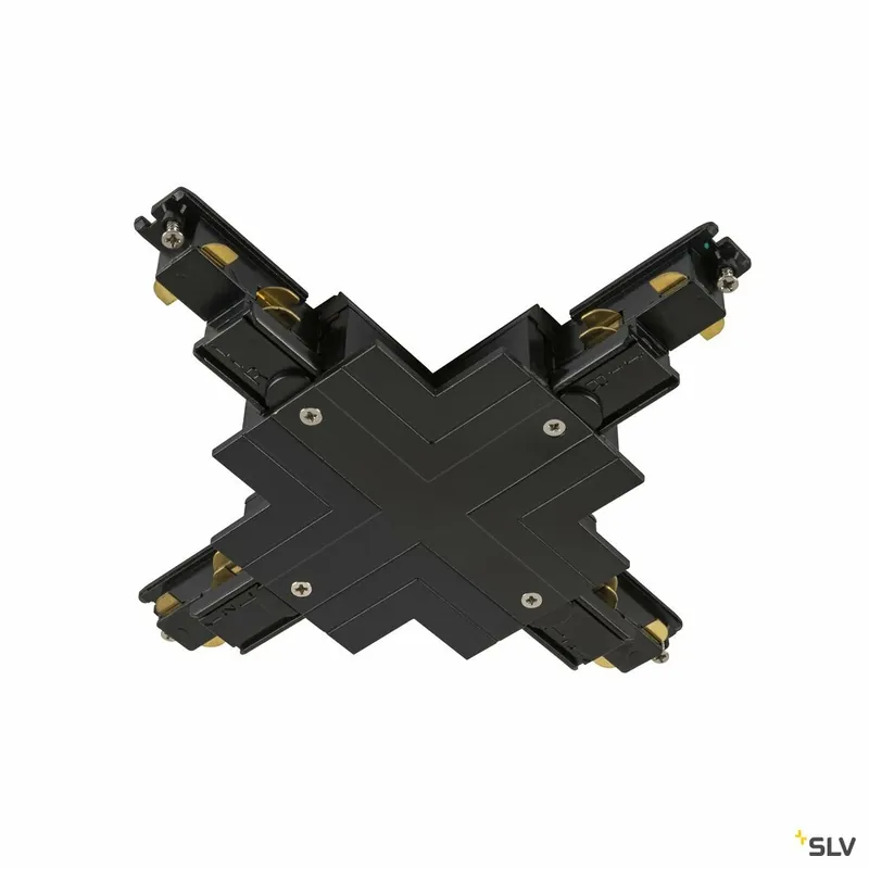 SLV X-Verbinder, für S-TRACK 3-Phasen-Einbauschiene, schwarz, DALI Gratis Versand