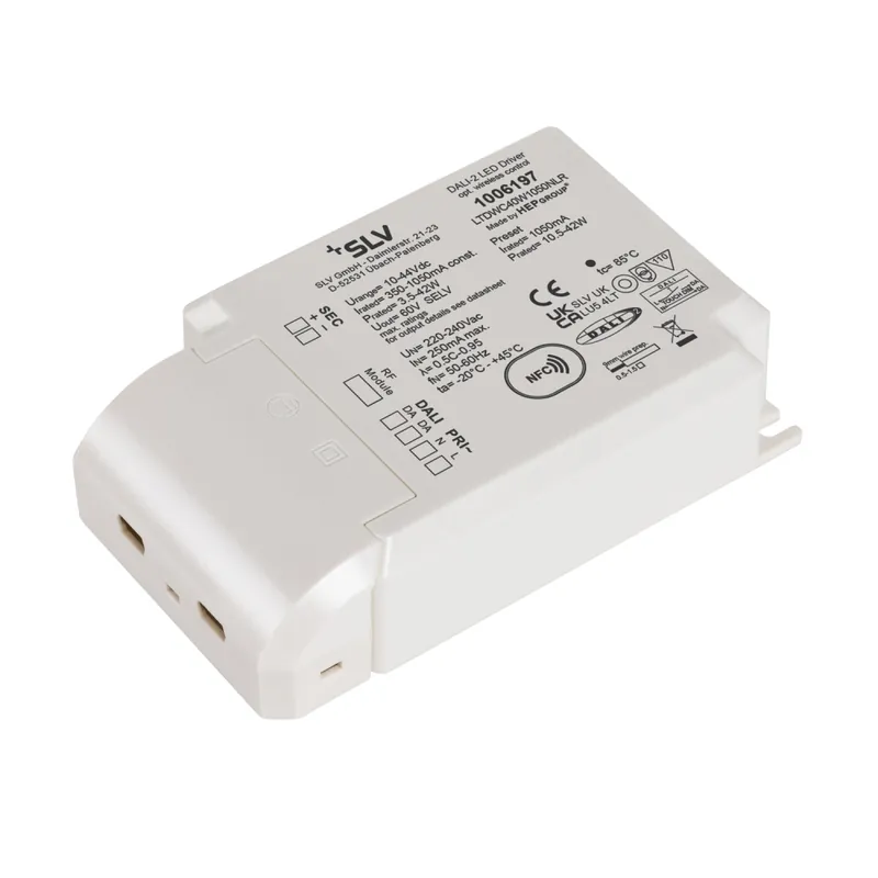 SLV LED Treiber, 40W 1050mA DALI dimmbar mit RF-Schnittstelle LED-Treiber weiß DALI Neuheit