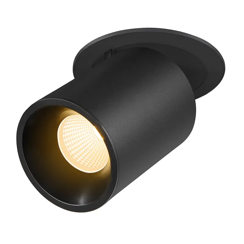 SLV NUMINOS® PROJECTOR L, Deckeneinbauleuchte, 3000 K, 20°, zylindrisch, schwarz / schwarz Angebot