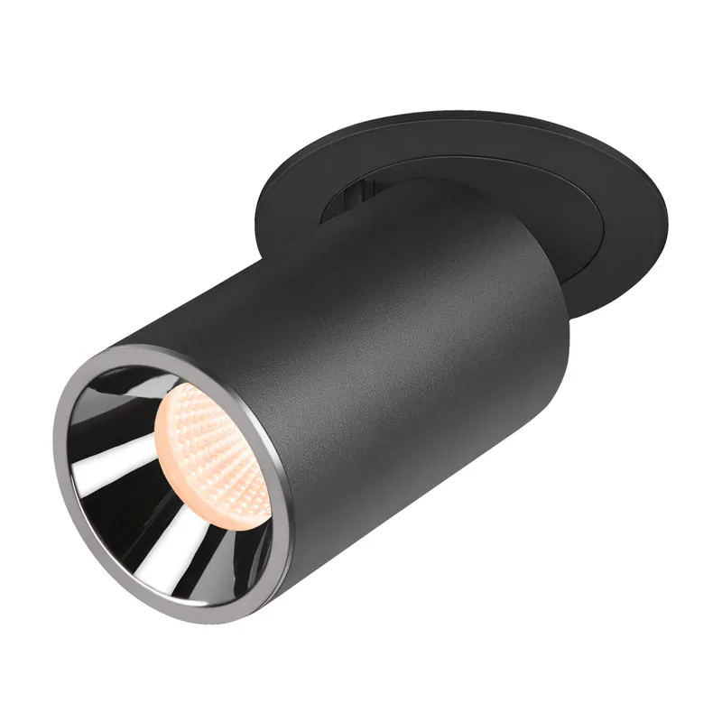 Markenware SLV NUMINOS® PROJECTOR M, Deckeneinbauleuchte, 2700 K, 20°, zylindrisch, schwarz / chrom