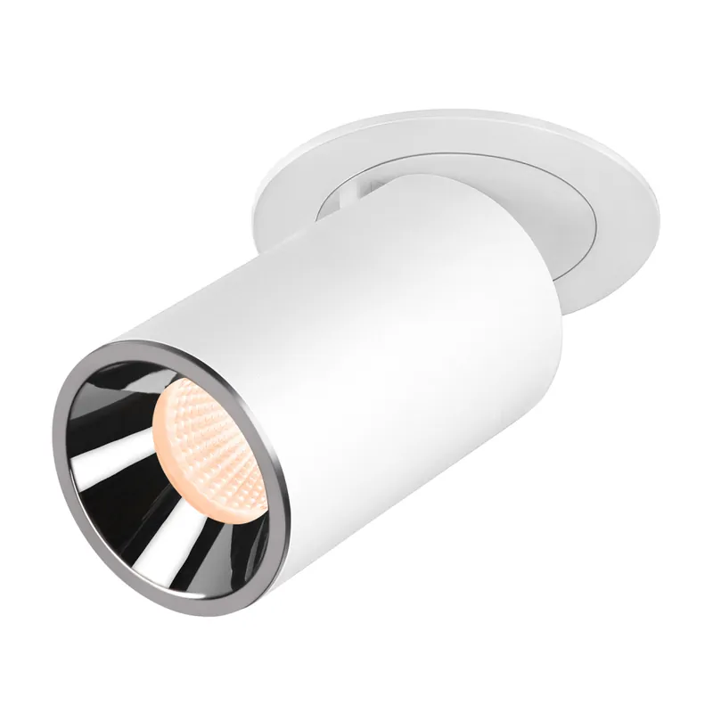 SLV NUMINOS® PROJECTOR M, Deckeneinbauleuchte, 2700 K, 55°, zylindrisch, weiß / chrom Garantierte Lieferung
