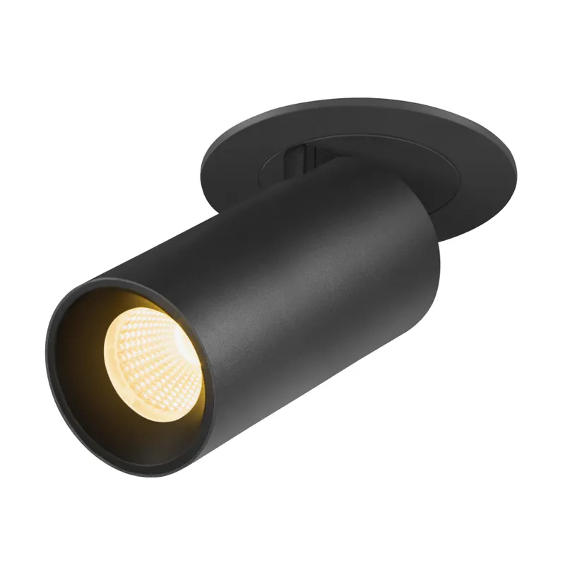 SLV NUMINOS® PROJECTOR S, Deckeneinbauleuchte, 3000 K, 20°, zylindrisch, schwarz / schwarz Günstig