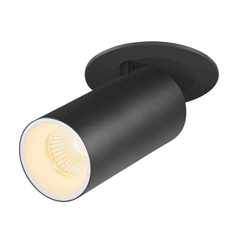 Highlight SLV NUMINOS® PROJECTOR S, Deckeneinbauleuchte, 3000 K, 20°, zylindrisch, schwarz / weiß
