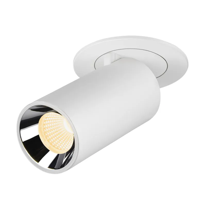 Neu SLV NUMINOS® PROJECTOR S, Deckeneinbauleuchte, 3000 K, 55°, zylindrisch, weiß / chrom