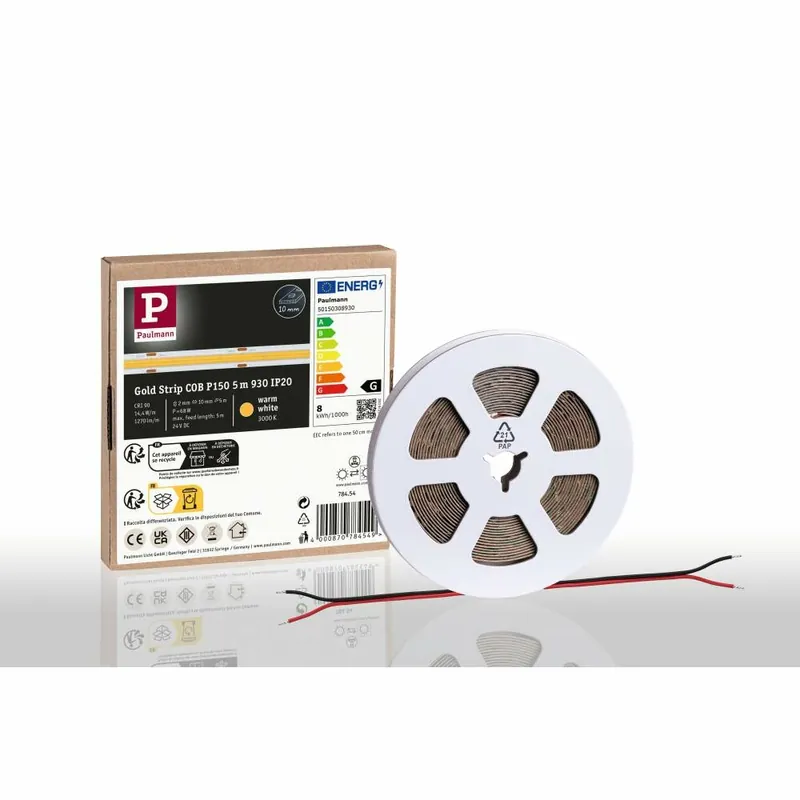Paulmann Pro LED Strip Gold P150 COB 930 5m 68W 1270lm/m 528LEDs/m 3000K Preisreduziert