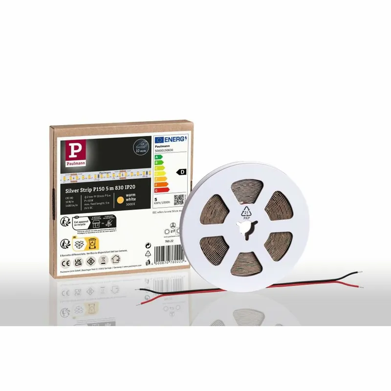 Angebot Paulmann Pro LED Strip Silver P150 830 5m 50W 1480lm/m 160LEDs/m 3000K