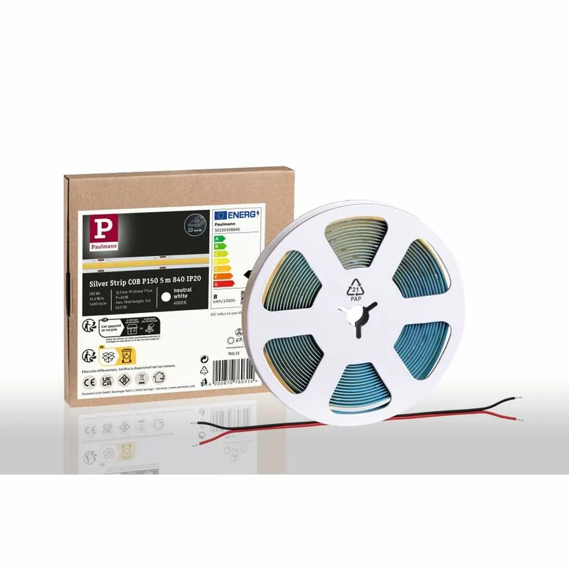 Paulmann Pro LED Strip Silver P150 COB 840 5m 65W 1400lm/m 528LEDs/m 4000K Jetzt Kaufen